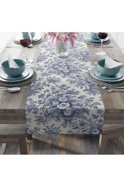 Chinoiserie Mavi Desen Ranır - Runner