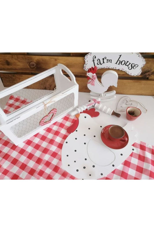 Chicken Wooden Service Plate - American Service - Under Plate