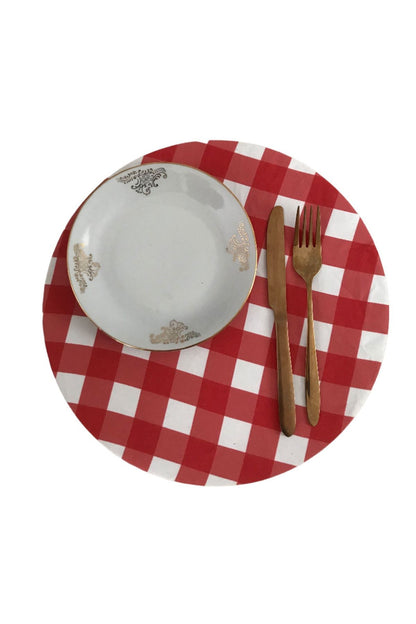 Big Red Gingham, Checkerboard Placemat, Cloth Underlay