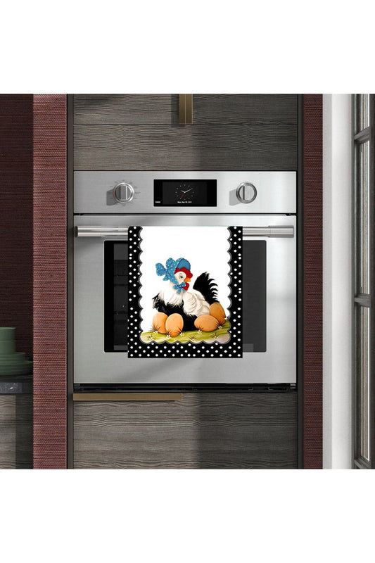 Vintage Chicken Patterned Oven Cover