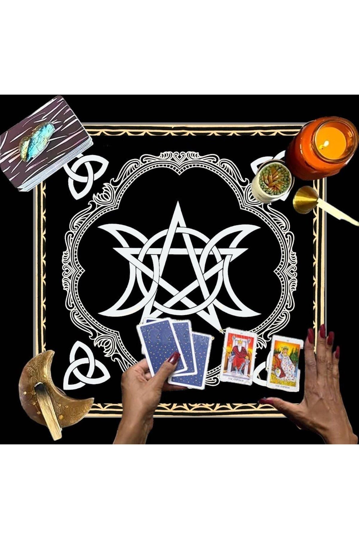 Altar Cloth, Wiccan Supplies, Spiritual Tarot Cloth Astrology Tarot Wall Decor, Sacred Cloth