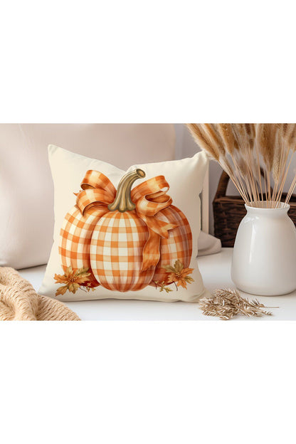 Sonbahar Serisi Balkabakları, Balkabağı, Pumpkin, Halloween Yastık Kılıfı - Kırlent Kılıfı