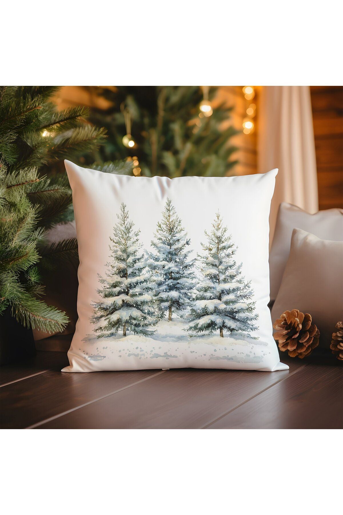 Yılbaşı, Christmas, Kış, Winter Serisi Kırlent - Kırlent Kılıfı