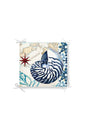 Marine Turquoise Seashell 2 Pattern Zippered Chair Cushion