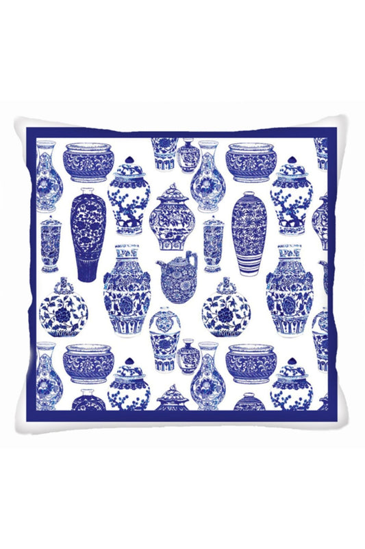 Blue Blanch Retro Yastık Kırlent Kılıfı