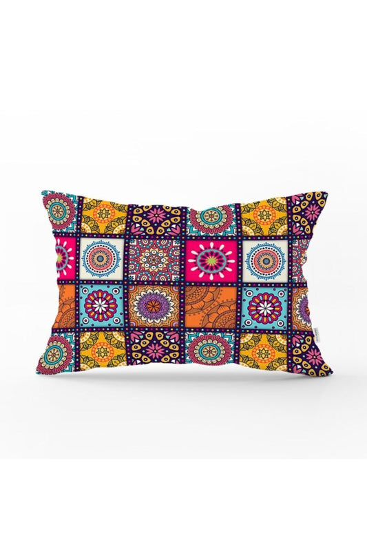 Kareli Etnik Yastık & Kırlent & Kırlent Kılıfı 45x65 Cm
