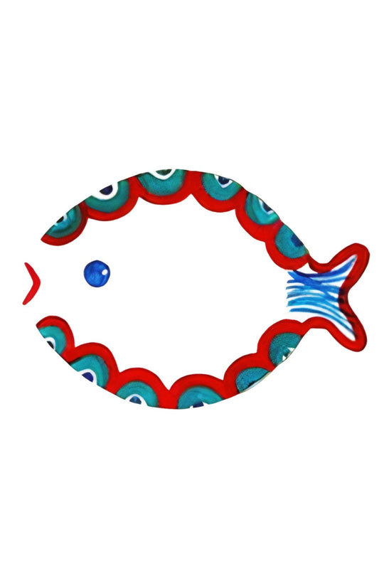 Fish Design Wooden Service Plate - American Service - Under Plate Model 1