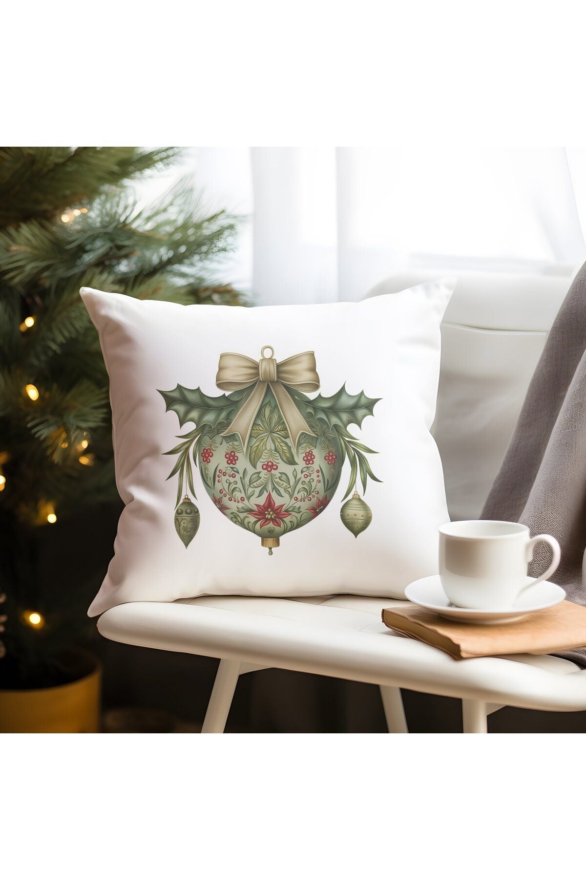 Yılbaşı, Christmas, Kış, Winter Serisi Kırlent - Kırlent Kılıfı