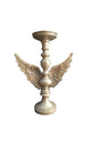 Angel Winged Candlestick &amp; Candle Holder Cream Glitter