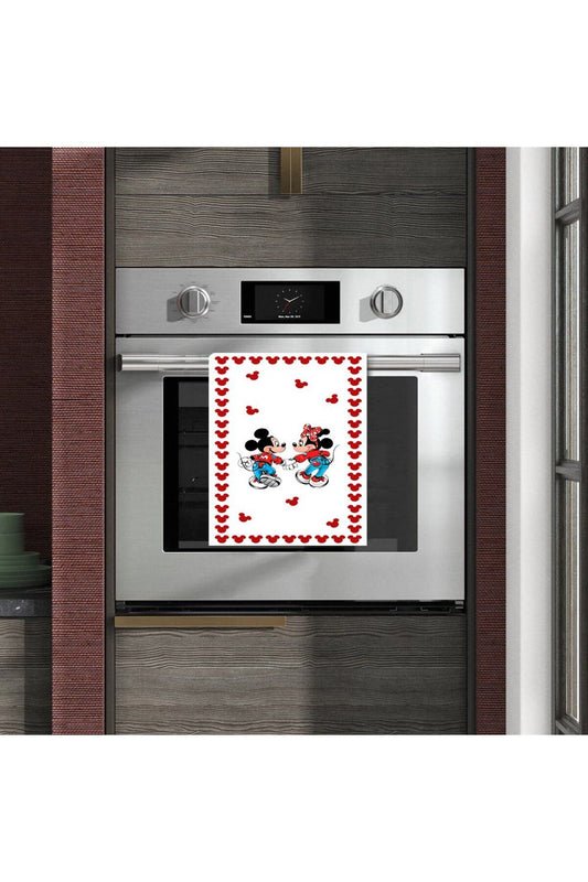 Mickey and Minnie Love Patterned Oven Cover
