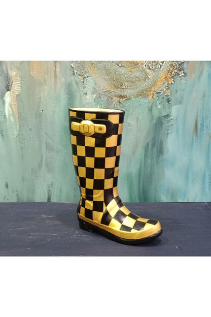 Mackenzie Black Gold Ceramic Boots