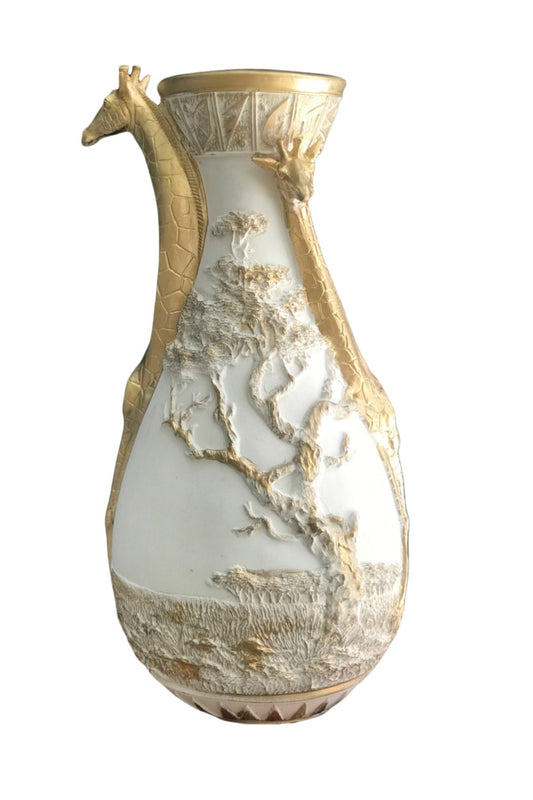 Zürafa Figürlü Uzun Vazo (43x22cm)