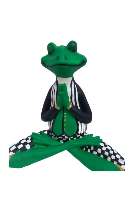 Kermit the Yoga Frog Striped Figurine - Decor
