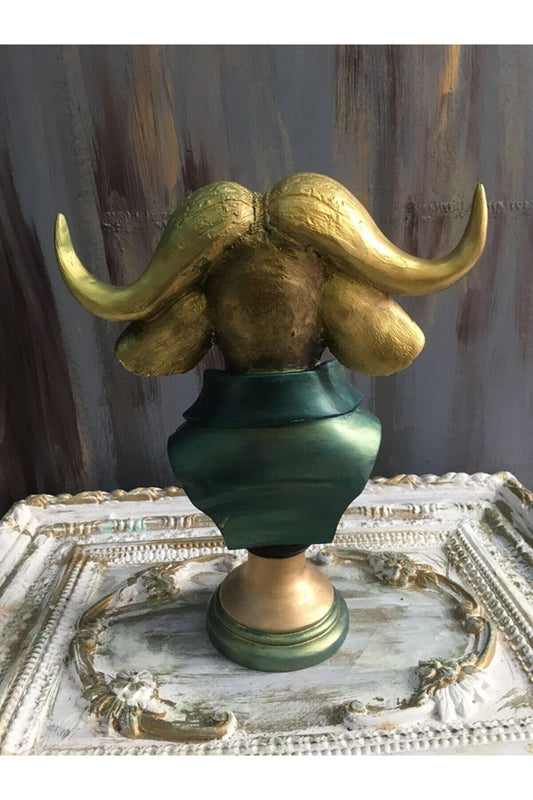 Taurus Gold &amp; Green Pattern Decorative Object