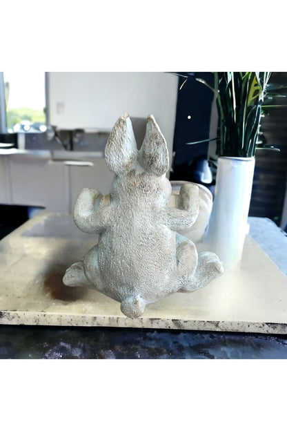 Rabbit Welcome Figurine Gray (26x24cm)