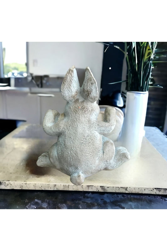 Rabbit Welcome Figurine Gray (26x24cm)