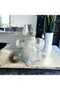 Rabbit Welcome Figurine Gray (26x24cm)