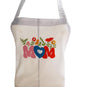 My Mother Spring Flowers Embroidered Linen Chef Kitchen Apron