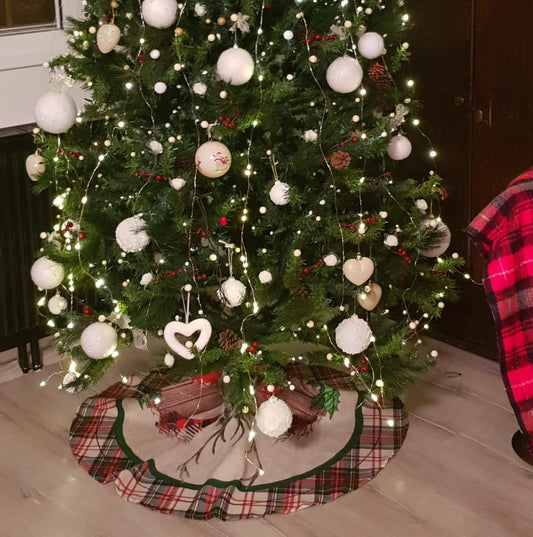 Yılbaşı Çam Ağacı Örtüsü Gnomelar Christmas partisi Büyük Boy 95 cm