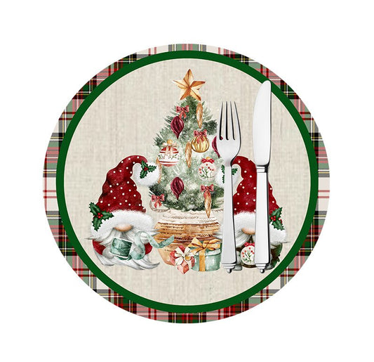 Gnome 2 Piece Winter Serving Board, Fabric - Wooden Inside Serving Board