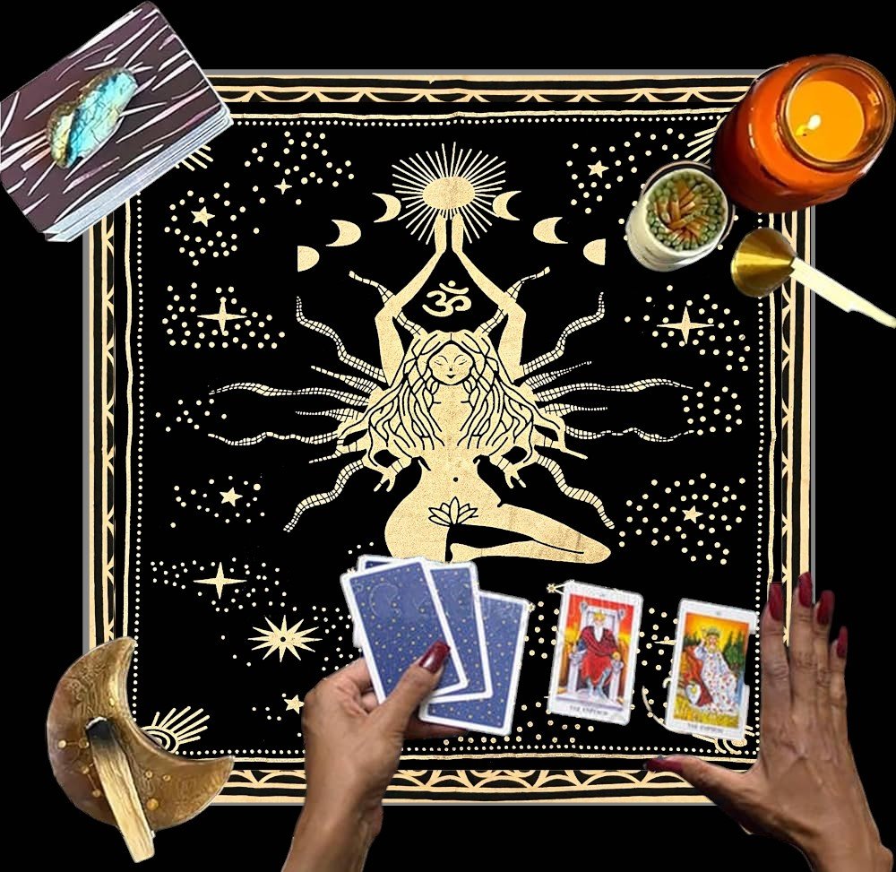 Altar Cloth, Wiccan Supplies, Spiritual Tarot Cloth Astrology Tarot Wall Decor, Sacred Cloth