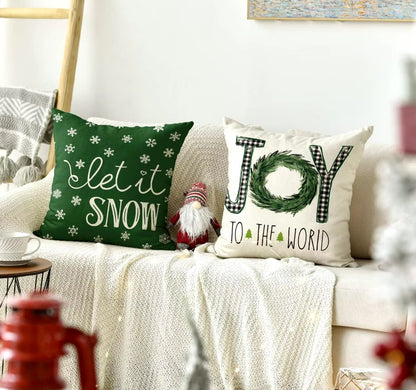 Christmas, New Year, Christmas, Xmas Decorative Pillow Case Set of 4