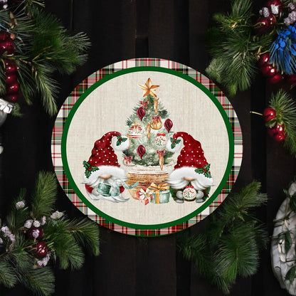 Gnome 2 Piece Winter Serving Board, Fabric - Wooden Inside Serving Board