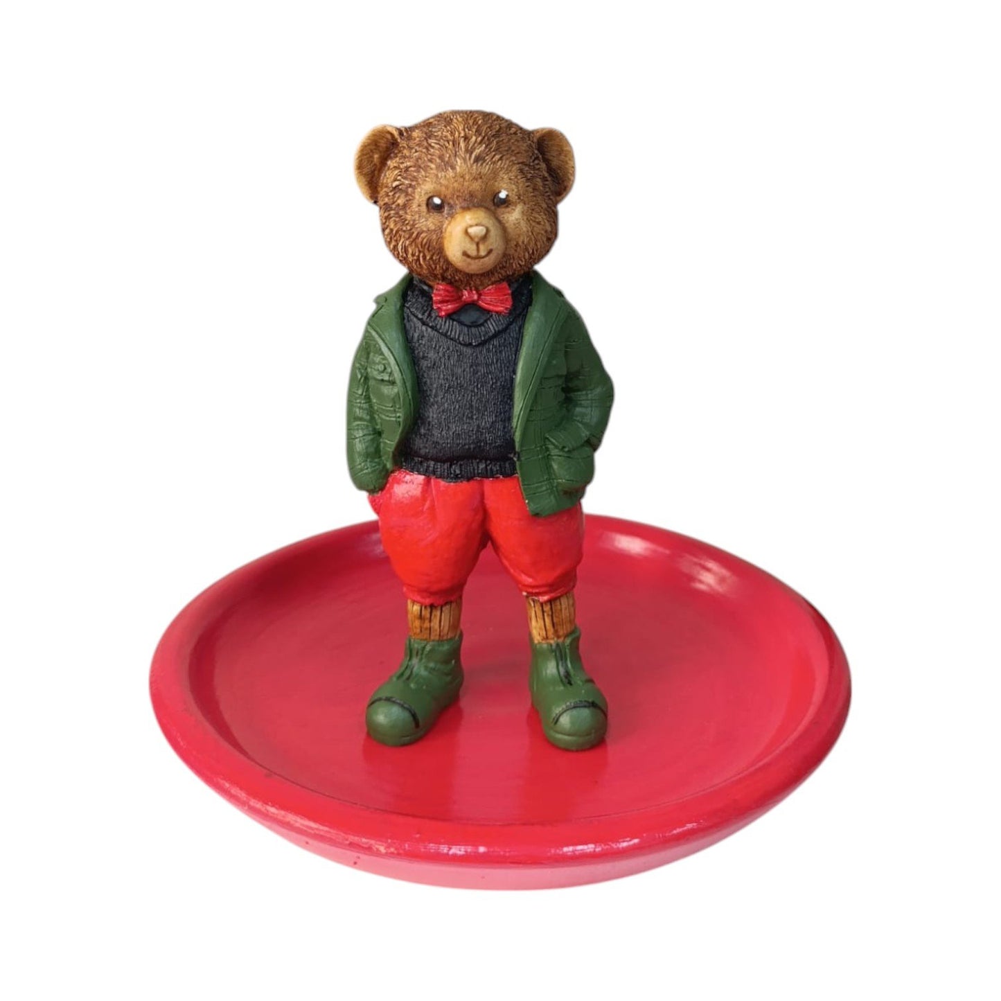 Teddy Bear Ralph L Snack - Breakfast - Coffee - Fruit Presentation Plate