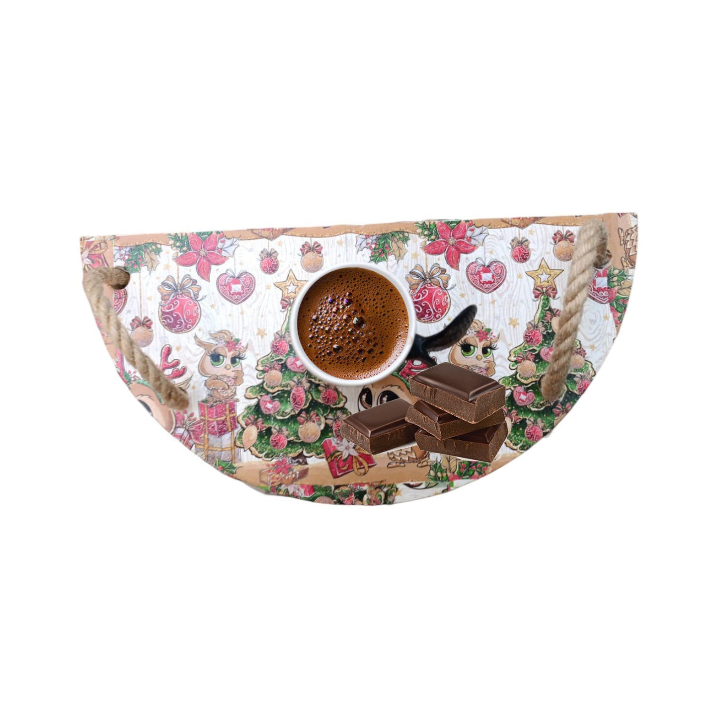 Half Moon Shaped Presentation, Tray - New Year, Christmas, Special Event, Presentation